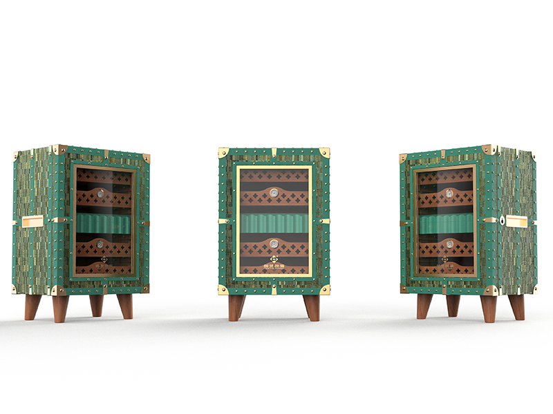 Copper Art Cigar Display Cabinet Customization