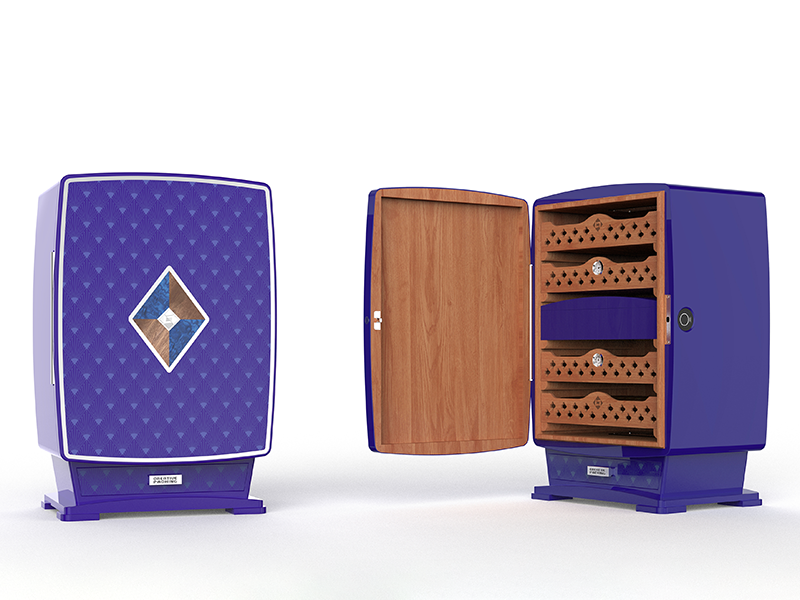 Luxurious Gloss Cigar Storage Cabinet
