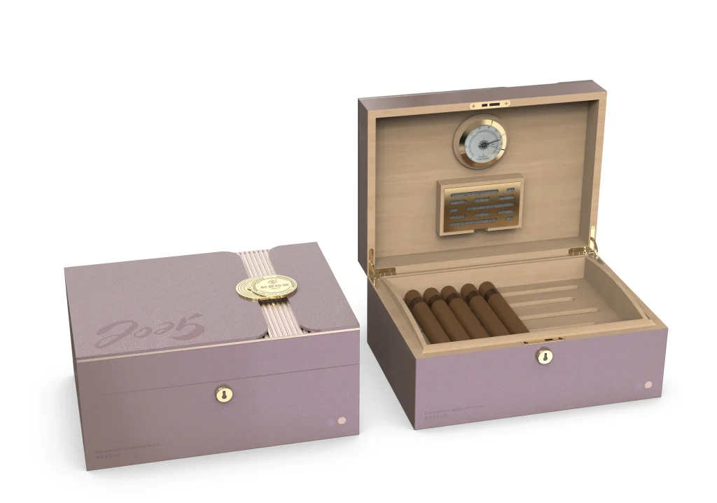 Business High-end White Cigar Humidor Box