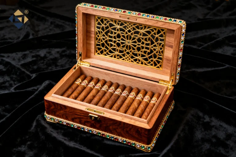 Luxury Jewelry Cigar Travel Humidor Specs Image