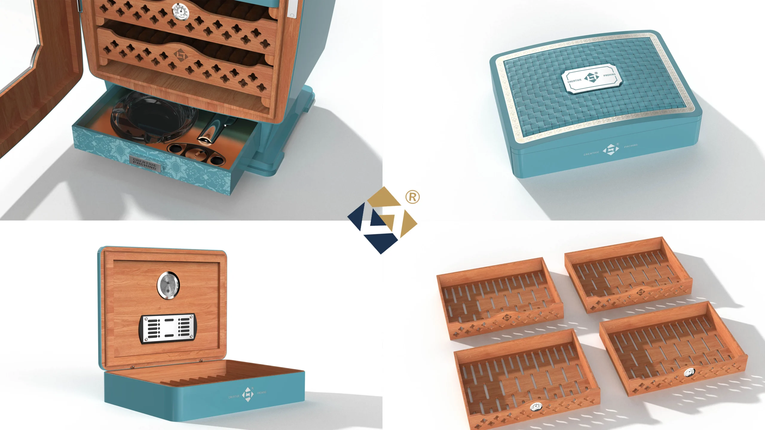 150 Cigar Humidor Accessories and Compartments