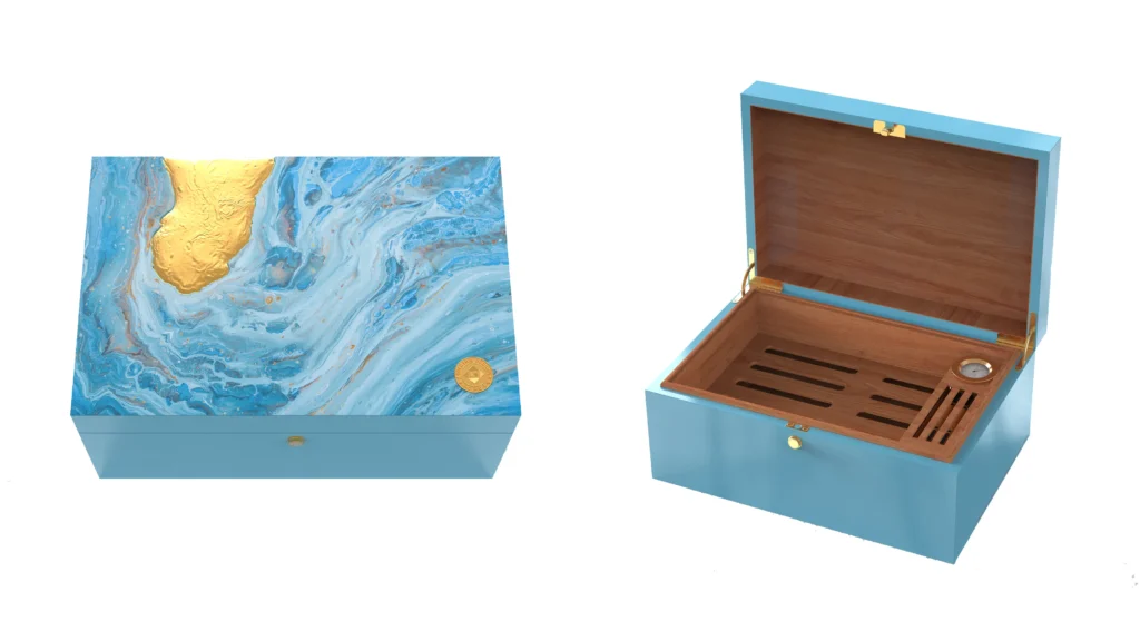 Classic Square Cigar Humidor