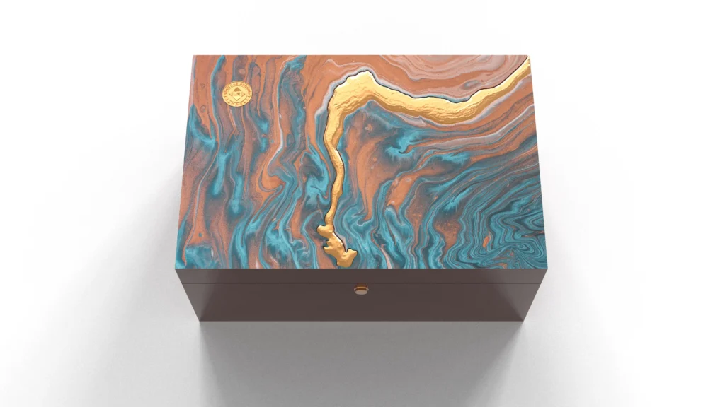 Blue Vein Gold · Spanish Cedar Wood for Humidors