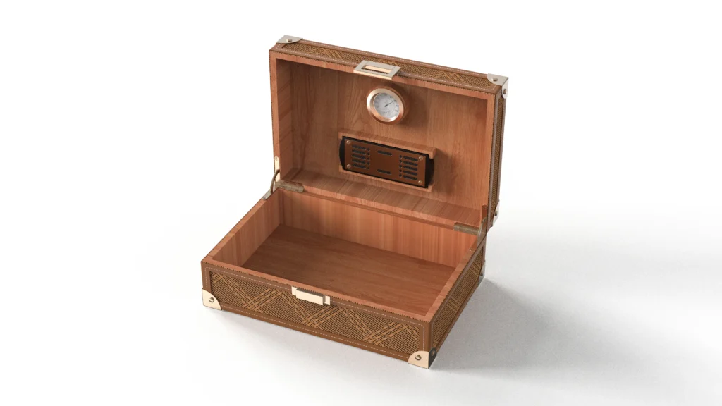 Rattan Humidor Spanish Cedar