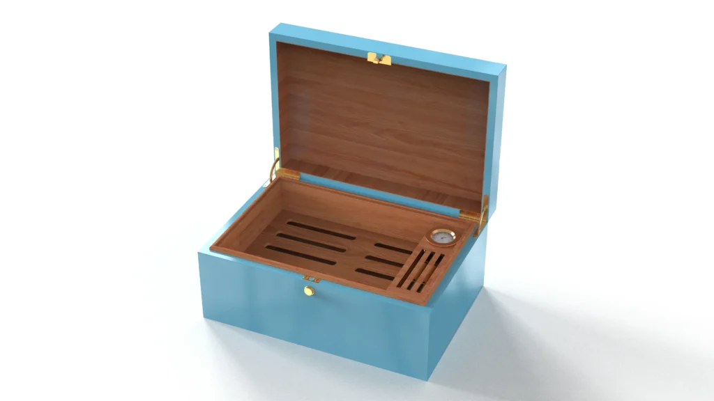 Blue Vein Gold · Spanish Cedar Wood for Humidors