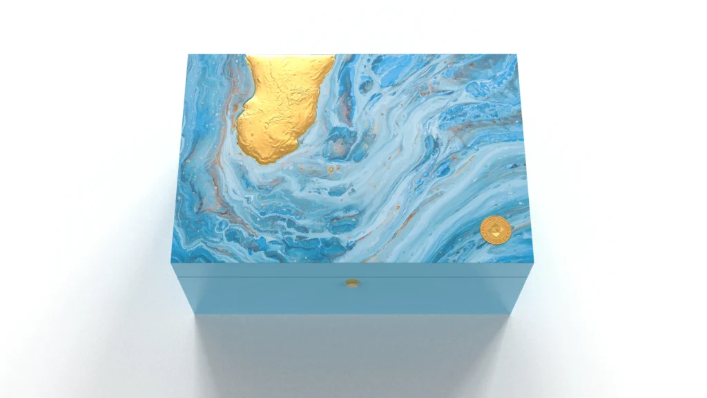Blue Vein Gold · Spanish Cedar Wood for Humidors