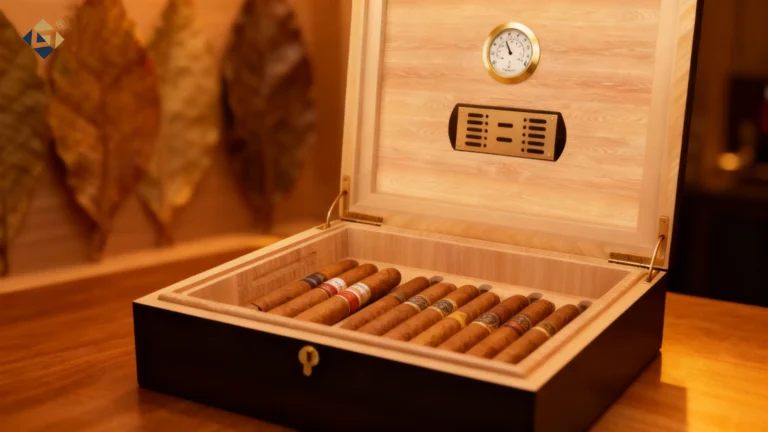 Cigar Humidor with Humidifier Specs Image