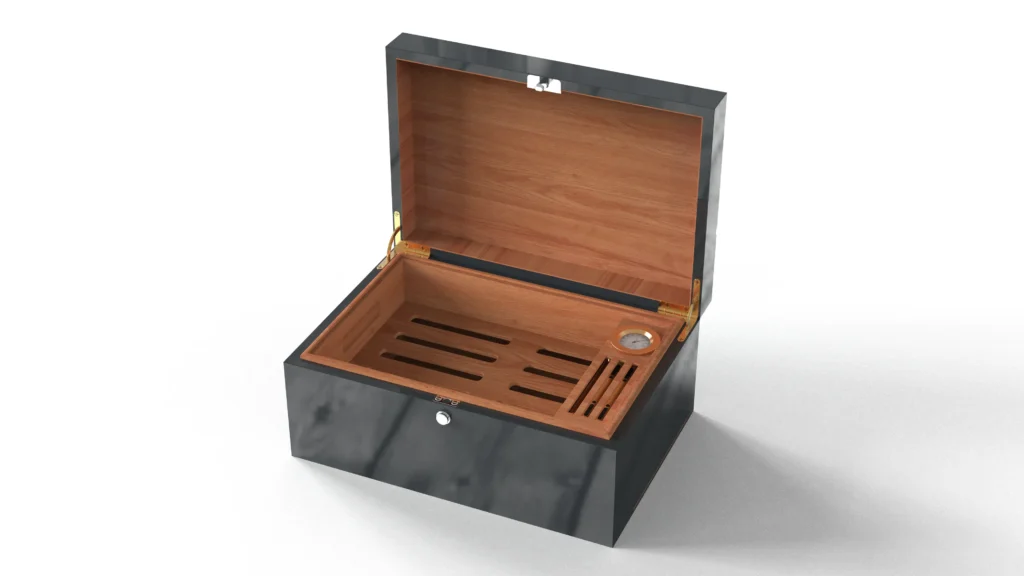 Classic Square Cigar Humidor